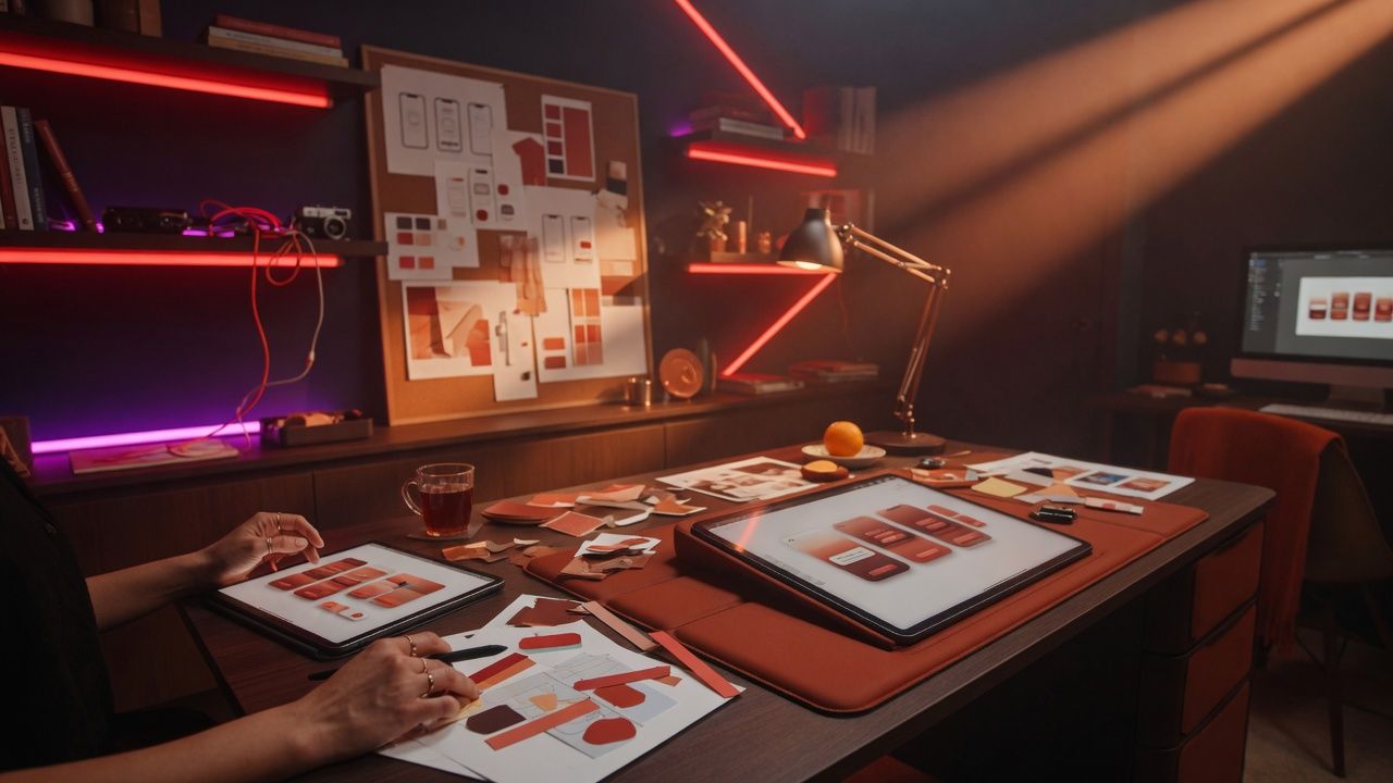 Copperbrookpath studio interior with dramatic lighting